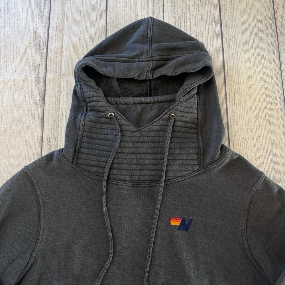 Aviator Nation Preppy Embroidered Funnel Neck Ninja Hoodie Women's Small - Picture 2 of 8